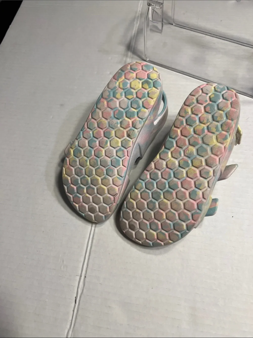 Cat & Jack Pastel Tie-Dye Buckle Sandals - Pink & Blue